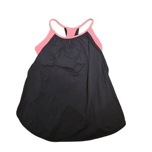 Lululemon‎ Athletic Tank Top With Built in Bra Pink Navy Women's Size 4